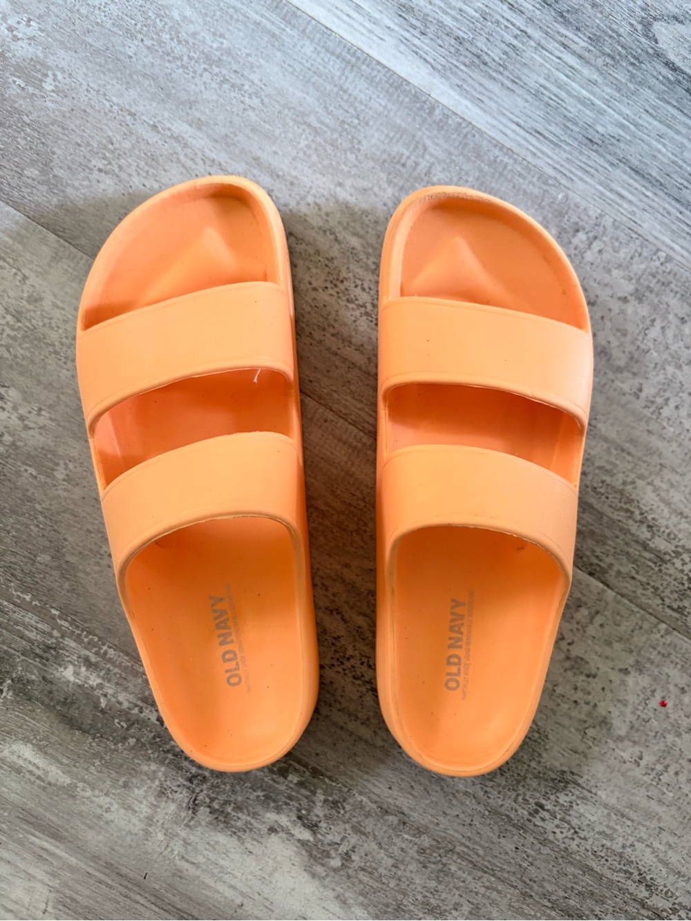 Old Navy Orange Dual-Strap Slide Sandals